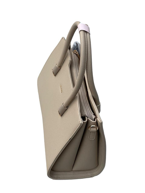 BAGCO Elegant Faux Leather Top-Handle Handbag (Light Brown)