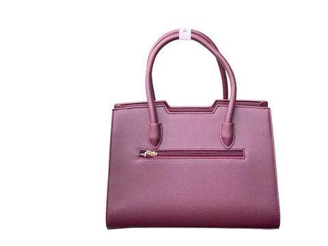 BAGCO Elegant Faux Leather Top-Handle Handbag (Purple)