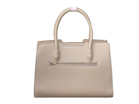 BAGCO Elegant Faux Leather Top-Handle Handbag (Light Brown)