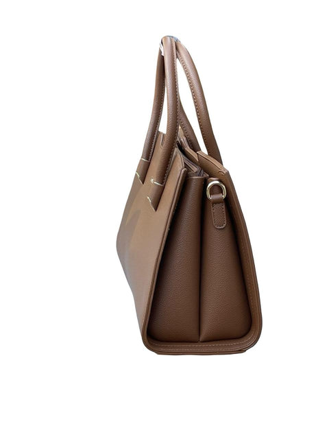 BAGCO Elegant Faux Leather Top-Handle Handbag (Light Brown)