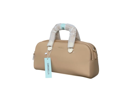 CHRISBELLA Luxe Gift-Ready Top Handle Bag (Light Brown)