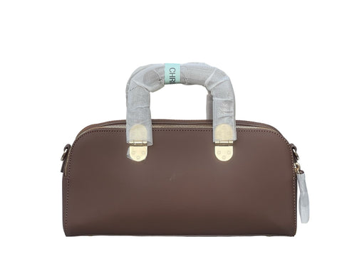 CHRISBELLA Luxe Gift-Ready Top Handle Bag (Dark Brown)