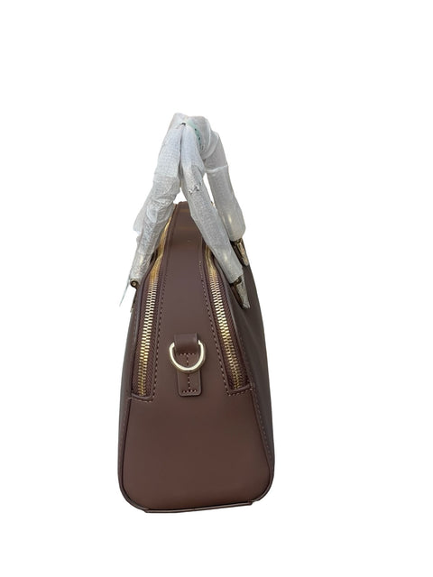 CHRISBELLA Luxe Gift-Ready Top Handle Bag (Dark Brown)
