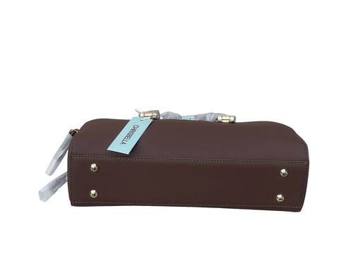 CHRISBELLA Luxe Gift-Ready Top Handle Bag (Dark Brown)