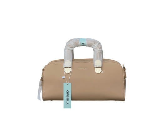 CHRISBELLA Luxe Gift-Ready Top Handle Bag (Light Brown)