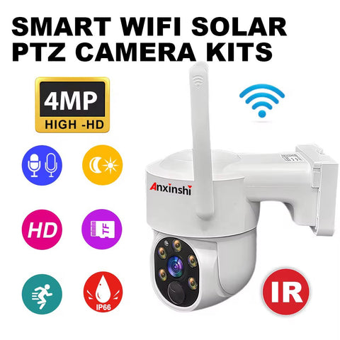 Anxinshi 8-Camera Wireless Solar Security Kit with NVR Monitor