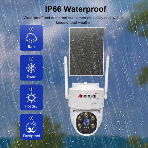 Anxinshi 8-Camera Wireless Solar Security Kit with NVR Monitor
