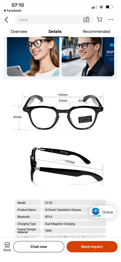 Chromoscope Smart Audio Glasses with Photochromic Lenses