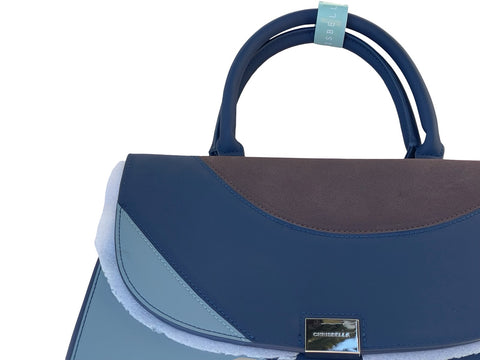 CHRISBELLA Colorblock Satchel (Blue)