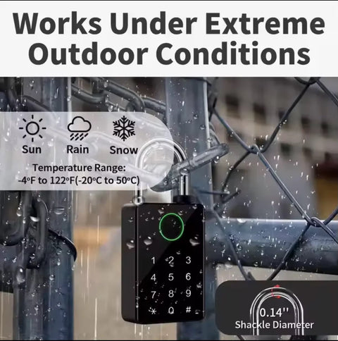 Smart Keyless Security Padlock with Fingerprint & RFID Access