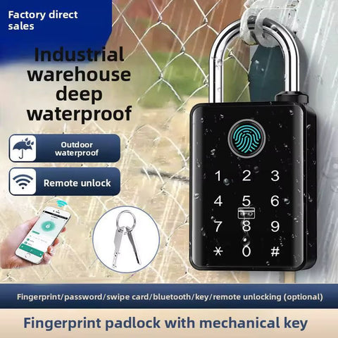 Smart Keyless Security Padlock with Fingerprint & RFID Access