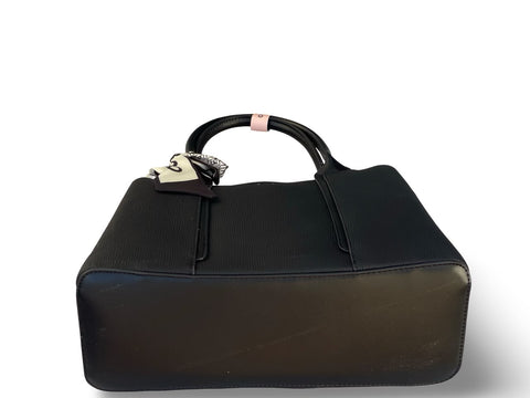 Spacious CHRISBELLA  Laptop Tote Handbag & Wallet Set- Dark Brown