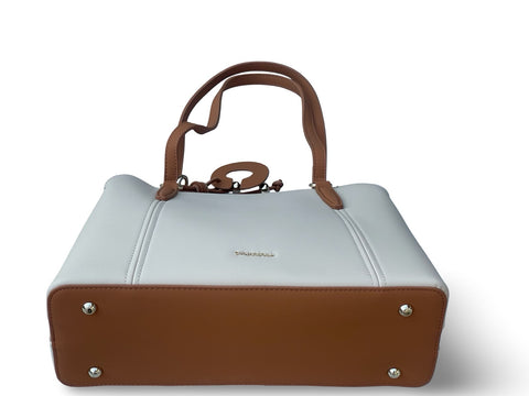 Chrisbella Elegance Tote & Wallet Set- Cream