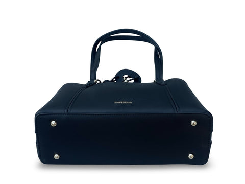 Chrisbella Elegance Tote & Wallet Set- Dark Blue