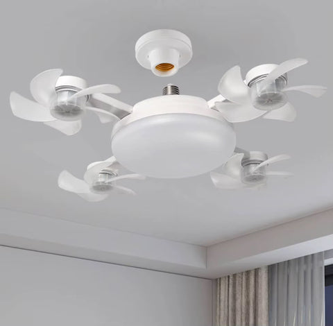 Ceiling Fan Light with Remote Control (White)