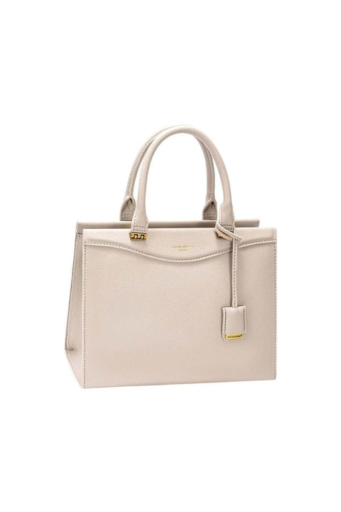 DAVID JONES Women's Structured Top-Handle Handbag (Cream)