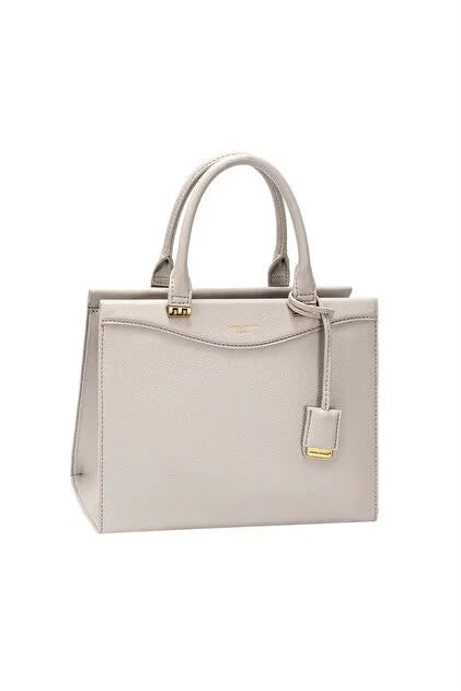 DAVID JONES Women's Structured Top-Handle Handbag (Grey)