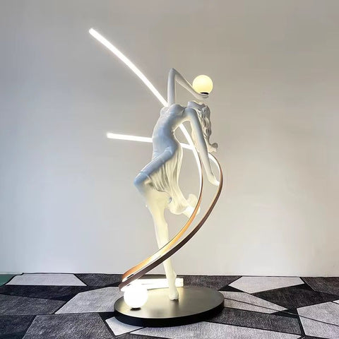Modern Sculptural Dancing Lady Floor Lamp