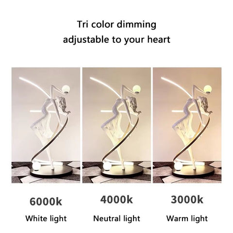 Modern Sculptural Dancing Lady Floor Lamp