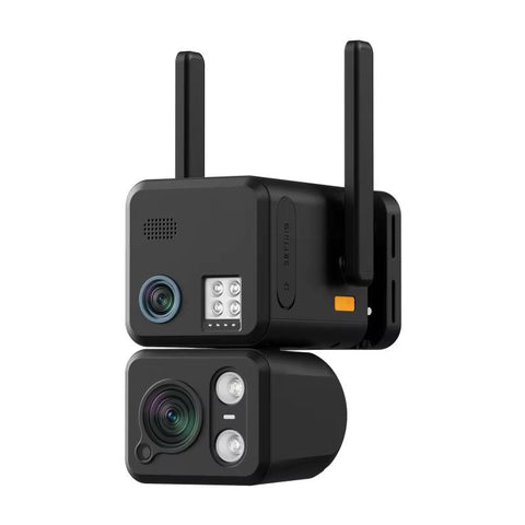 Black Dual-Camera Smart WiFi Security Camera