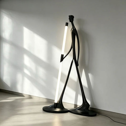 Human Sculpture LED Floor Lamp-Black