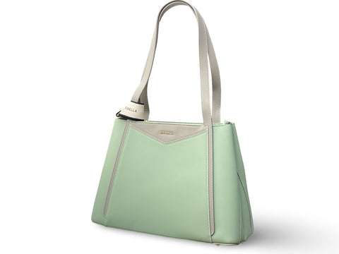 Chrisbella Structured Sage Green Shoulder Bag