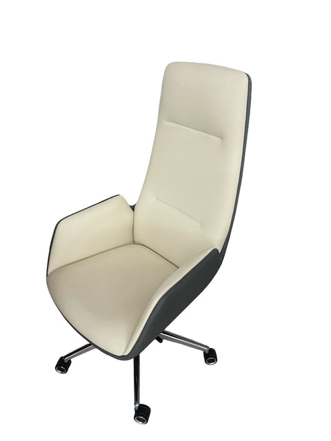 Contemporary High-Back Executive Chair with Armrests & Chrome Base
