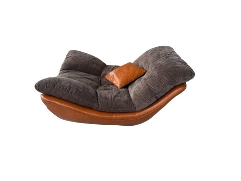 Modern Plush Lounging Rocker Chair with Accent Pillow