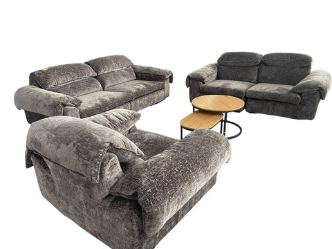 Modern Velvet Upholstered 3-Piece Living Room Sofa Set