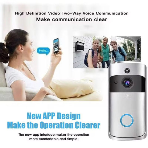 VisionGuard HD Smart Wireless Video Doorbell- Silver