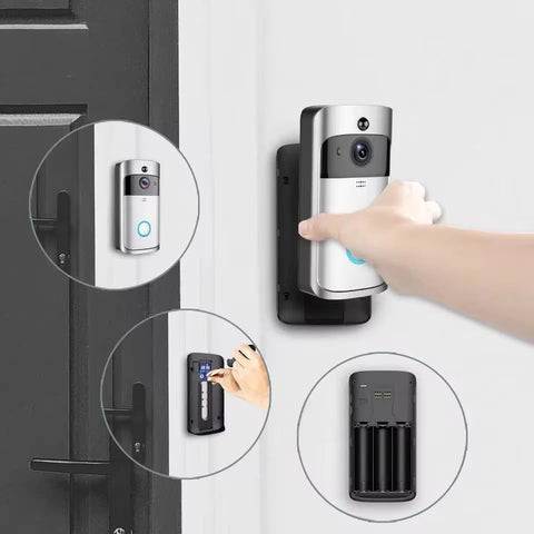 VisionGuard HD Smart Wireless Video Doorbell- Silver