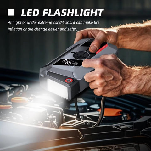 VoltBoost 4-in-1 Portable Car Jump Starter- Black