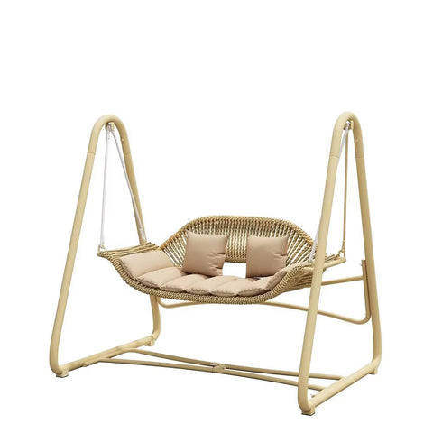 CozyRope 2-Seater Swing Chair- Beige