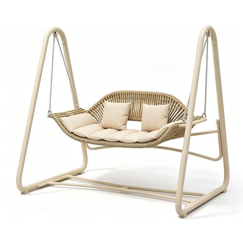CozyRope 2-Seater Swing Chair- Beige