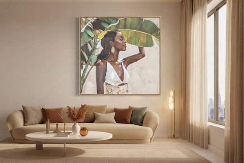 Tropical Muse Banana Leaf Canvas Art