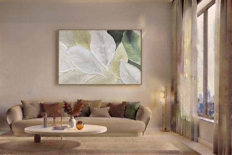 Botanical Luxe Leaf Canvas Art