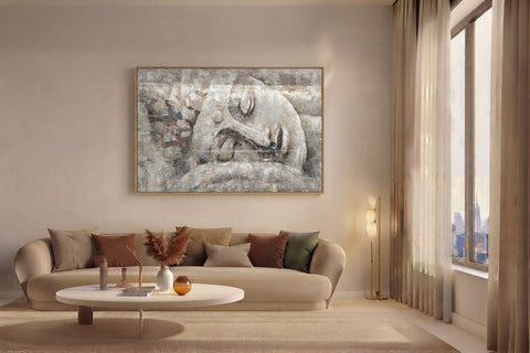 ZenAura Buddha Gold Frame Wall Art