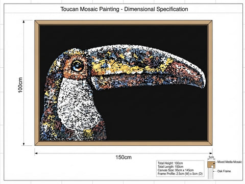 Tropical Toucan Luxe Canvas Art