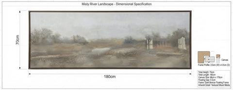 Horizon Mist Panoramic Landscape Art