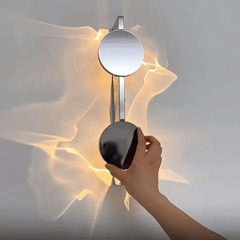 Modern Double Round LED Wall Sconce Light – Black & Silver Finish