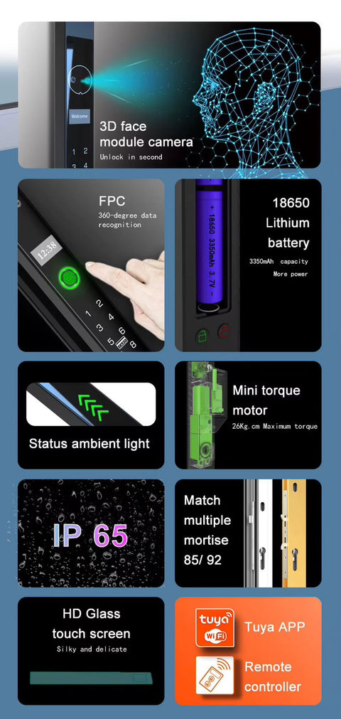 Smart Push-Pull Fingerprint Electronic Door Lock