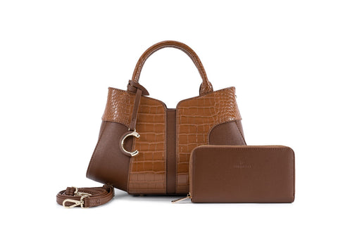 Chrisbella Classic Brown Handbag