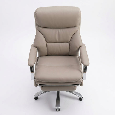 Luxury Ergonomic High-Back Executive Reclining Chair with Footrest