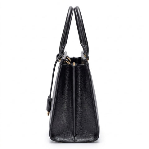 DAVID JONES Women's Structured Top-Handle Handbag (Black)