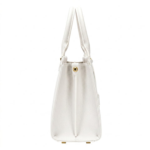 DAVID JONES Women's Structured Top-Handle Handbag (White)