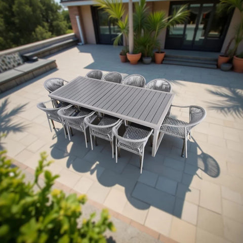AnnaFelix Gunsmoke Grey Metal Table & Chair Set