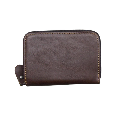 Compact Leather Wallet-Chestnut Brown