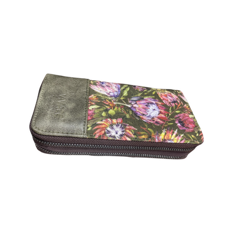 Protea Double Zip Wallet - Green