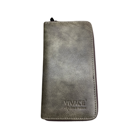 Plain Double Zipped Wallet