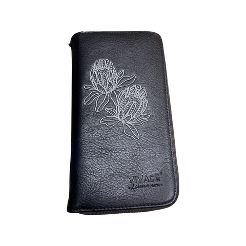 Protea Wallet, Imitation Leather - Black